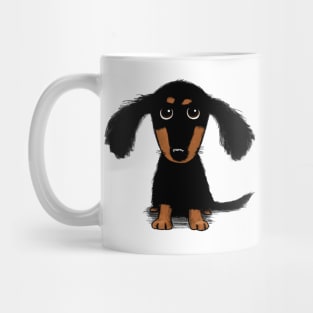 Cute Dachshund Puppy | Black and Tan Longhaired Wiener Dog Mug